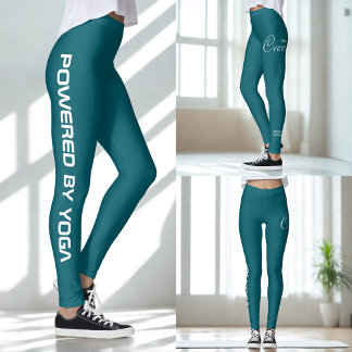 Leggings Custom Print Yoga Crew Dark Teal