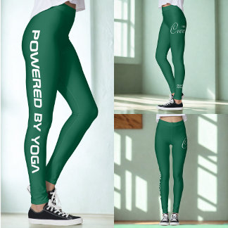 Leggings Custom Print Yoga Crew Hunter Green