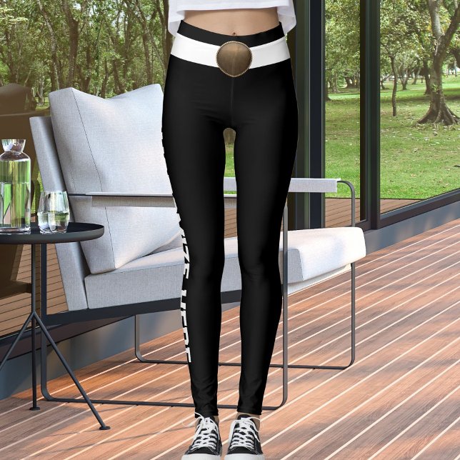 Leggings Customized White Black Pet Cat Lover Custom Made (Créateur téléchargé)