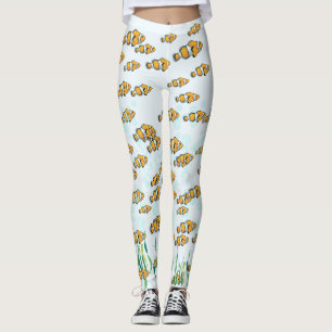 Leggings Cute amusant Clown coloré Poisson et bulles