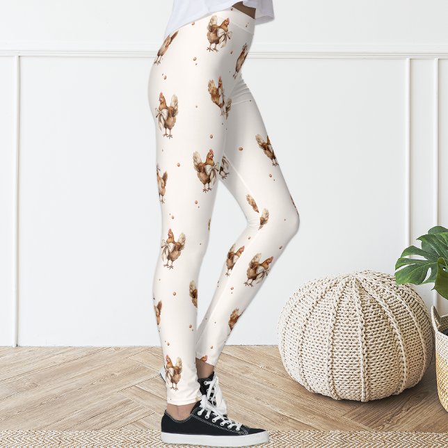 Leggings Cute Amusant Pastel Hen Poulet De Poulet (Créateur téléchargé)