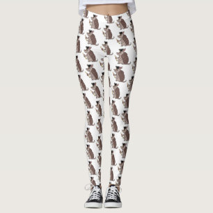 Leggings Cute armadillo avec dessin animé de la casquette d