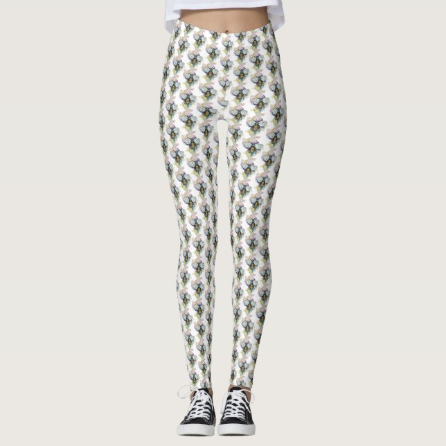 Leggings Cute Bee And Rainbow Wash (Devant)
