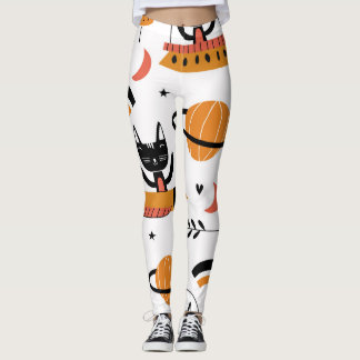 Leggings Cute Cat Astronauts : Enfants Design Vintage.