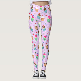 Leggings Cute cupcake motif dessert sucré