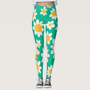 Leggings Cute Daisy Flower Botanique motif école girly