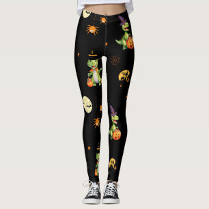 Leggings Cute Dinosaur jouer tour citrouille pour traiter h