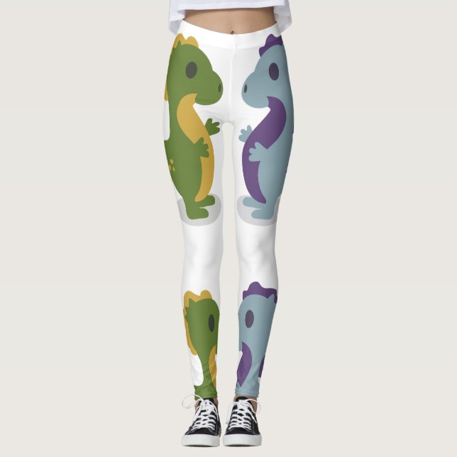 Leggings Cute Dinosaur Paire Thunder_Cove (Devant)