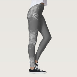 Leggings Cute Funky Chat Kitten Eyes Face Sketch