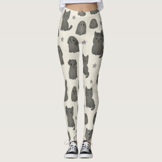 Leggings Cute Gothic Pets Pattern – Ghost animal