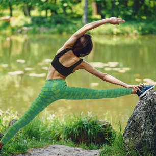 Leggings Cute Green Brick Gym Yoga Femmes Légendes Serrées