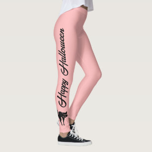 Leggings Cute Halloween rose Chat noir Script Filles