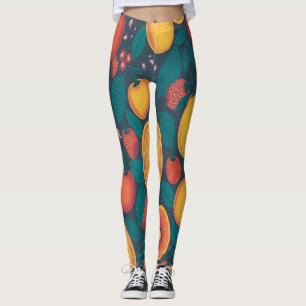 Leggings Cute Motif de fruits colorés - Fun Summer Design