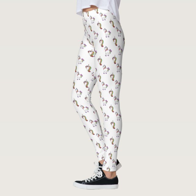 Leggings Cute Neon Unicorn Motif (Gauche)