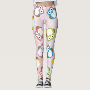 Leggings Cute Owls, Owl Pattern, Colorful Owls, Baby Owls