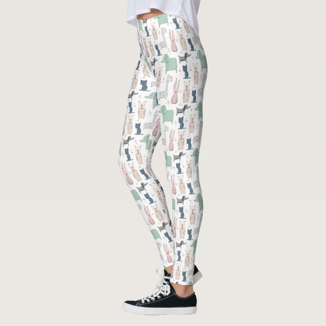 Leggings Cute Pastel Baby Motif animal (Gauche)