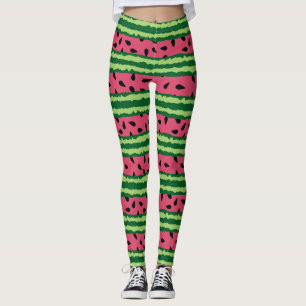 Leggings Cute pastèque Motif rose et vert