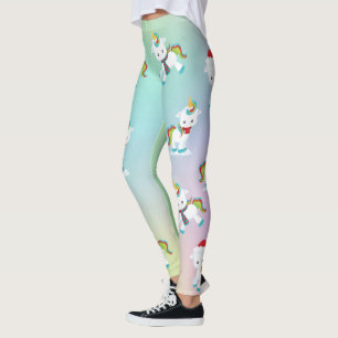 Leggings Cute Rainbow Christmas Unicorn