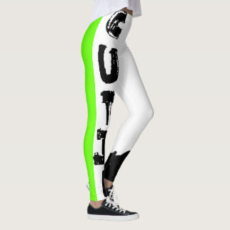 Leggings Cutie punk, vert de chaux