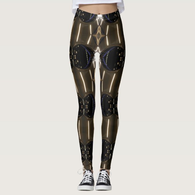 Leggings Cyborgs Geeky de robot de TIGE robotique de cyborg (Devant)