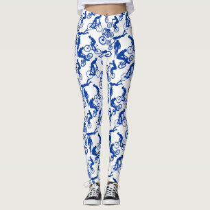 Leggings Cyclisme Freestyles Motif.w x4 Blanc BG