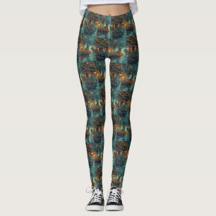 Leggings Dachshund Noël Festive Voyage