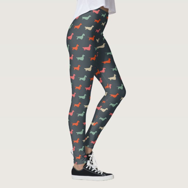 Leggings Dachshund Silhouettes Wiener Amoureux des chiens (Droite)