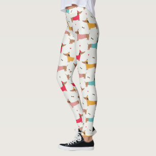 Leggings Dachshunds en Sweaters Motif de vacances