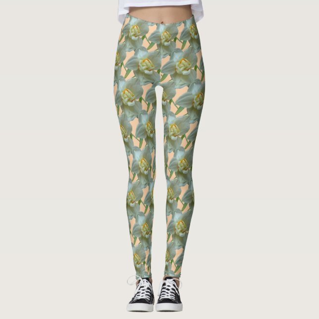 Leggings Daffodique de la couronne nuptiale (Devant)