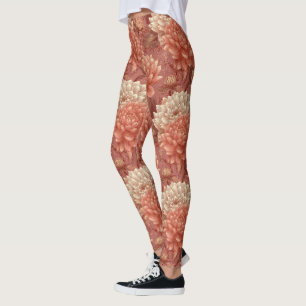 Leggings Dahlias Fleur Haltérophilie Dahlias Inspiré Femme