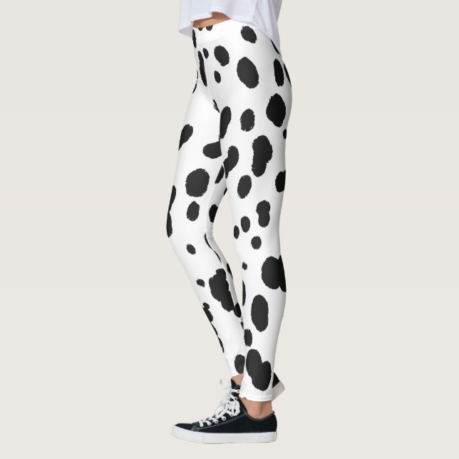 Leggings Dalmatian print dog mom dad skin pattern cute (Gauche)