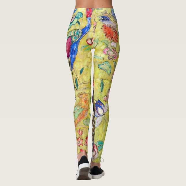 Leggings Dame avec ventilateur par Gustav Klimt, Japonisme  (Dos)