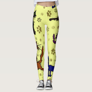 Leggings dame Crazy Cat
