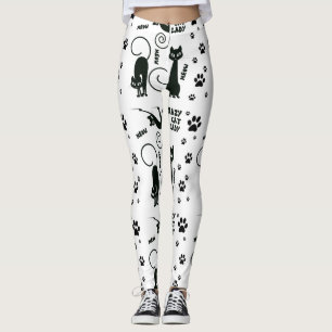 Leggings dame folle guêtres de chat