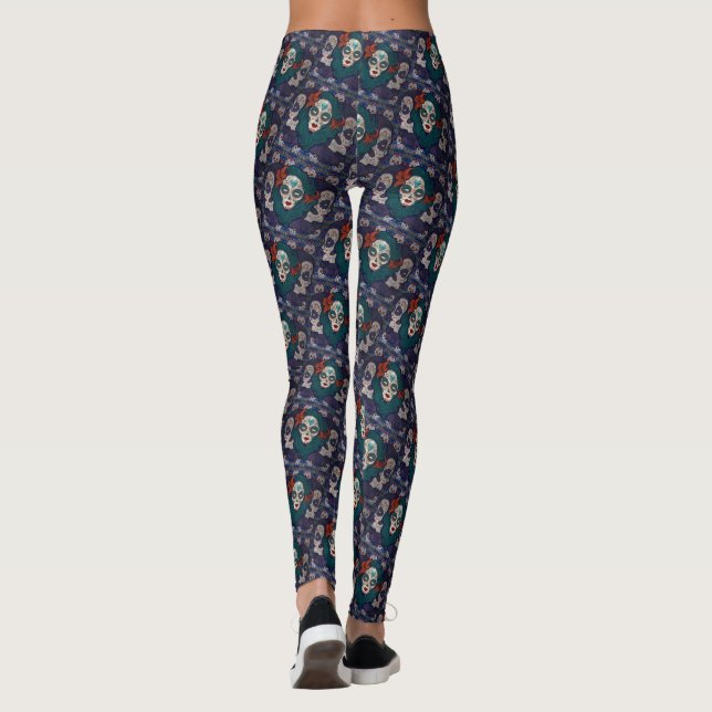 Leggings Dames crâniennes (Dos)
