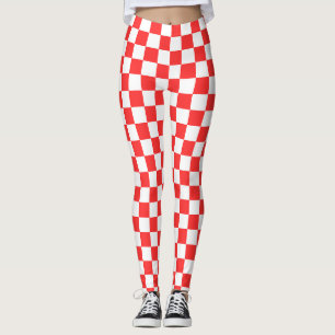 Leggings Damier rouge visuel classique