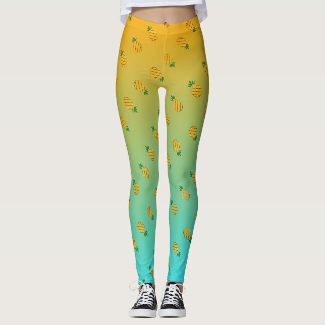 Leggings d'ananas tropicaux (Devant)