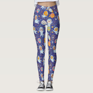Leggings d'animaux spatiaux cool