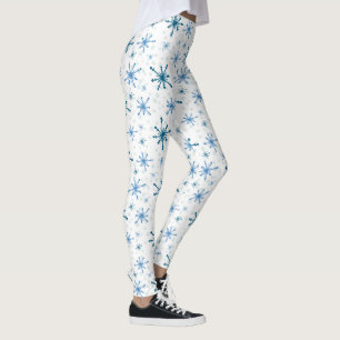 Leggings Danse dans l'élégance hivernale : Flocon de neige 