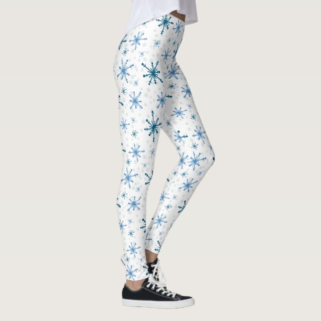 Leggings Danse dans l'élégance hivernale : Flocon de neige  (Droite)