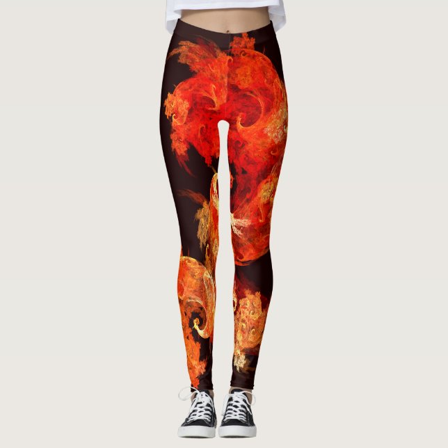 Leggings Danse Feux d'artifice Art Abstrait (Devant)