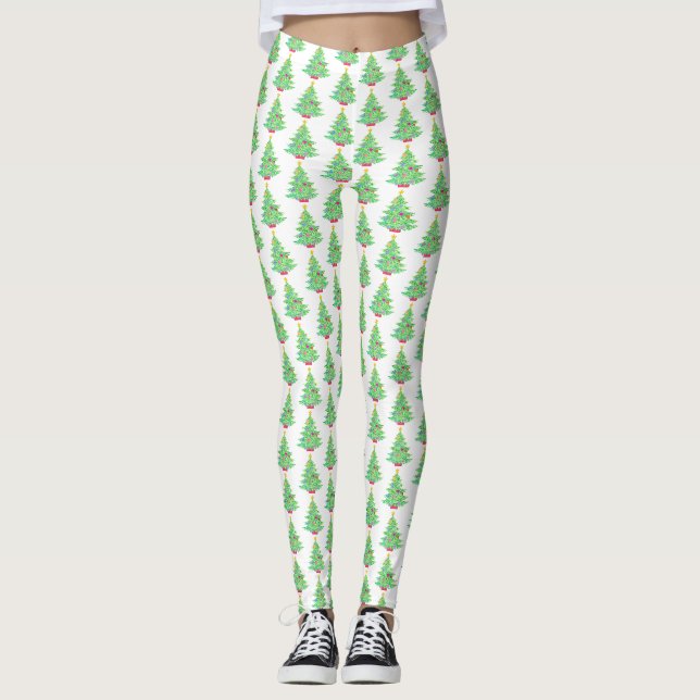 Leggings d'arbre de Noël (Devant)