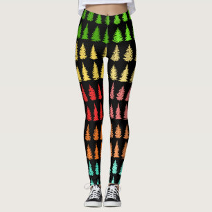 Leggings d'arbres colorés
