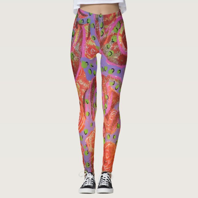 Leggings d'art Abstrait (Devant)