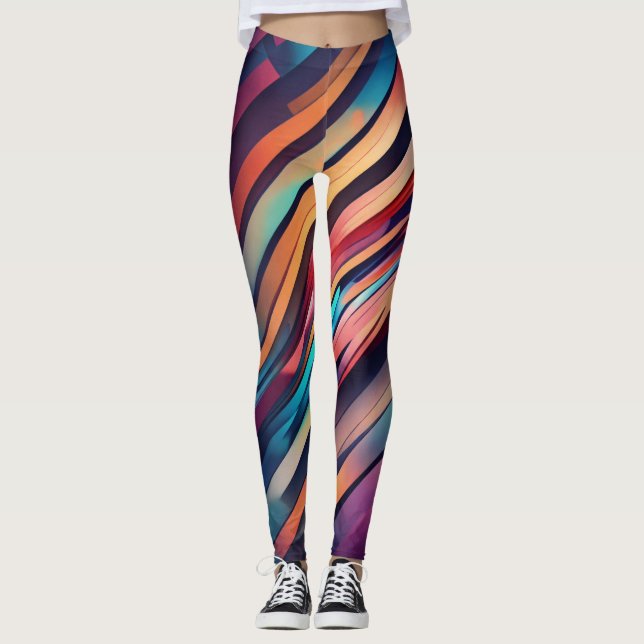 leggings d'art abstrait. (Devant)
