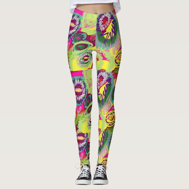 Leggings d'art Abstrait (Devant)