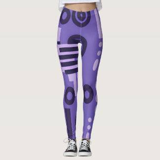 Leggings d'art Abstrait dans les tons violets