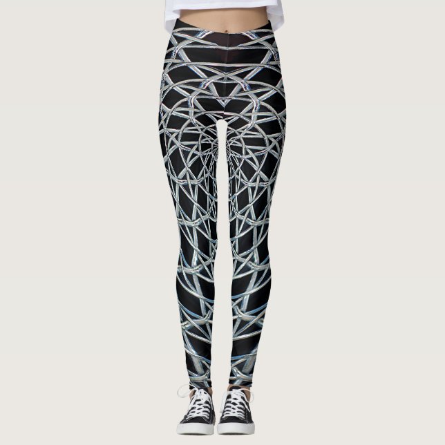 Leggings d'art Abstraits avec motif audacieux. (Devant)