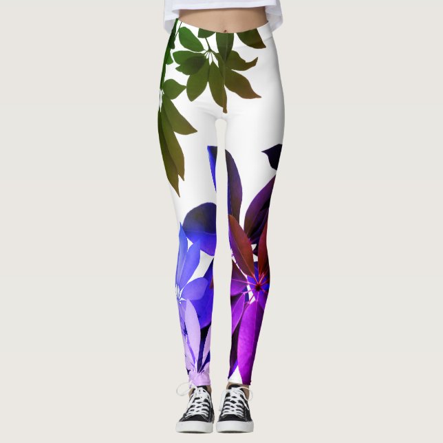 Leggings d'art de Leaes tropicaux (Devant)