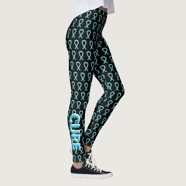 Leggings d'art du ruban de sensibilisation au canc (Droite)